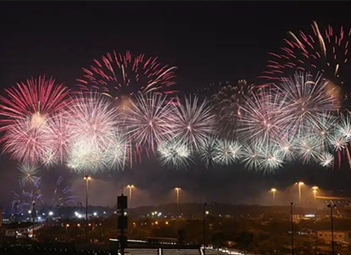 金塔县焰火晚会